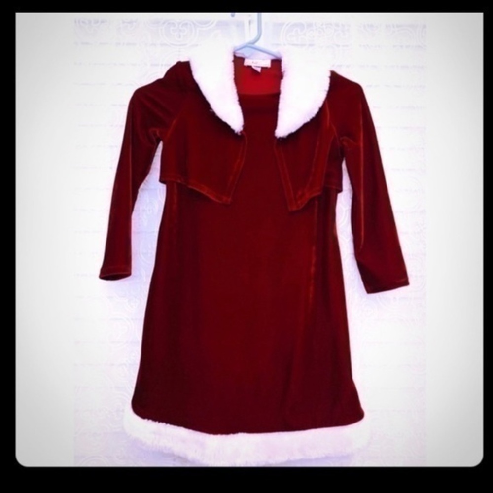 IZ Byer California Party Dress holiday faux fur Christmas